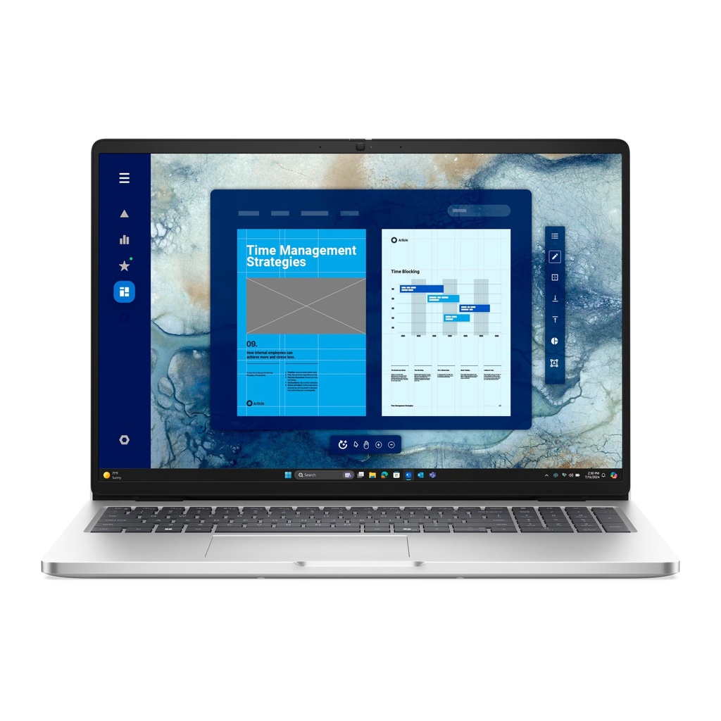 Dell Pro 16 Plus Laptop, Intel Core Ultra 7 255U Processor, 16GB Ram, 512GB SSD, Integrated Intel Graphics, 16’’ FHD+ IPS Display, Backlit Copilot key Keyboard, Windows 11 Pro (License), Silver | PB16250