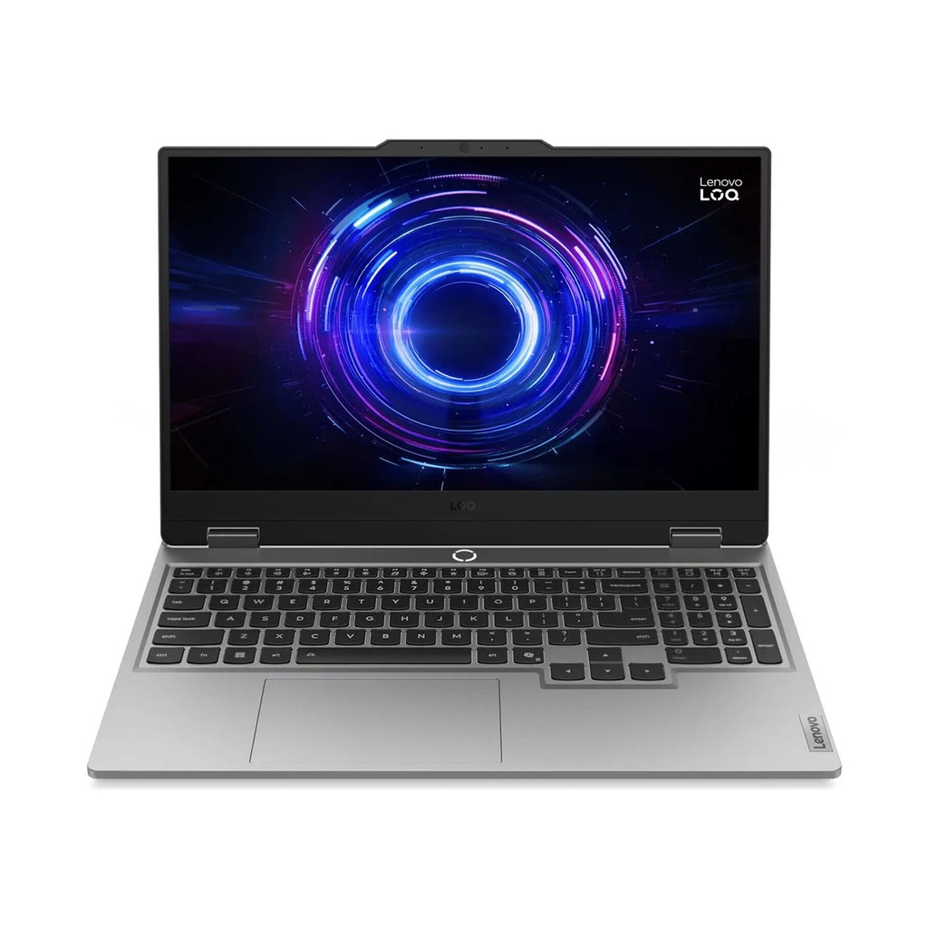 [NS030643] Lenovo Loq 15IRX10 Gaming Laptop, Intel Core i7-13700HX Processor, 24GB DDR5 RAM, 512GB NVMe SSD, RTX 5050 8GB Graphics, 15.6" FHD 144Hz Display, White Backlit, Arabic Keyboard, Windows 11 Pro (License), Luna Grey | 83JE00KVAX