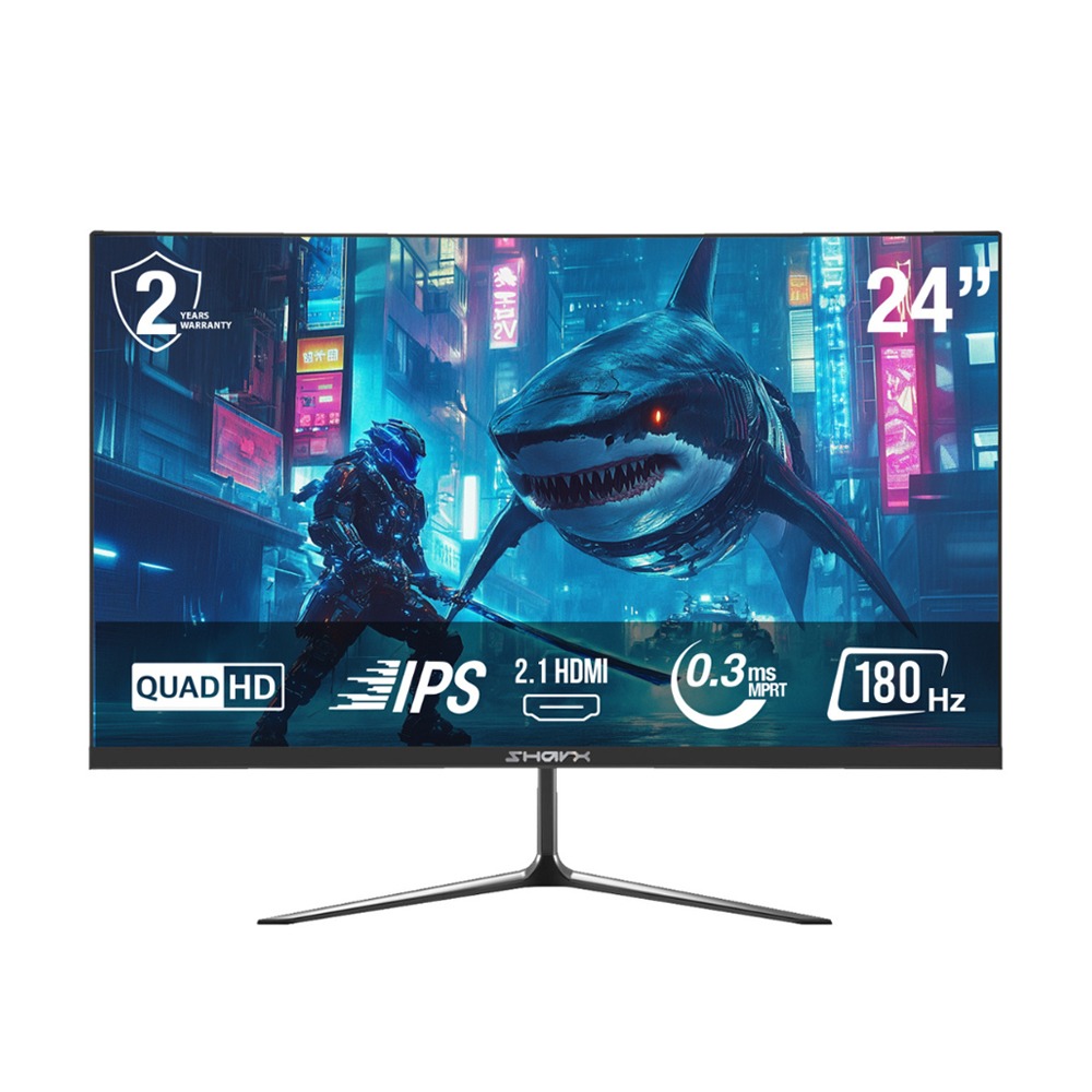 [NS027922] SharX Jaws 24Q180I 24" IPS Panel QHD 180Hz 0.3ms HDMI 2.1 With AMD FreeSync & Nvidia G-Sync Compatibility Gaming Monitor