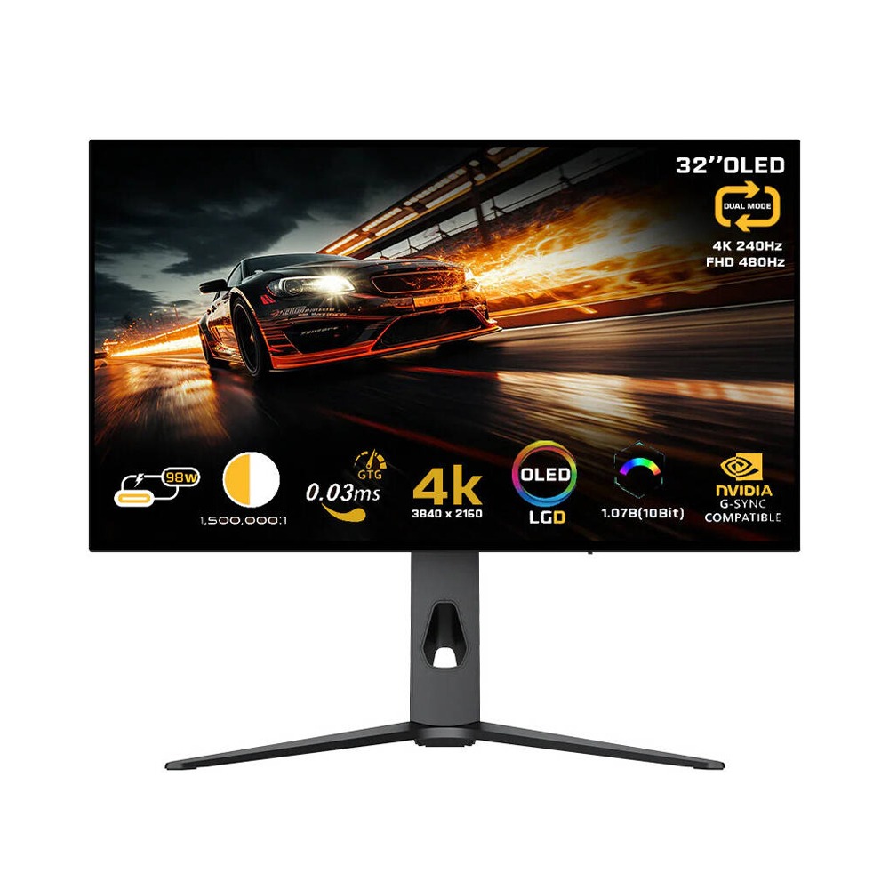 [NS032685] Twisted Minds 32" Prestige X Series OLED Dual Mode (4K 240Hz/ FHD 480Hz), 0.3 MS, HDMI 2.1 Gaming Monitor