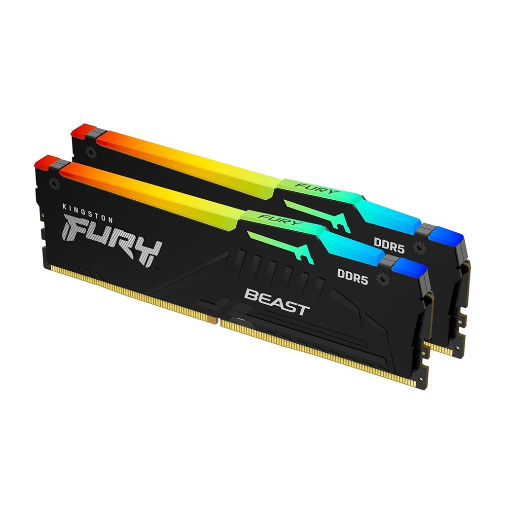 [NS030067] Kingston Fury Beast RGB 32GB (2x16GB) DDR5 6000MHz CL30 Memory Kit - Black