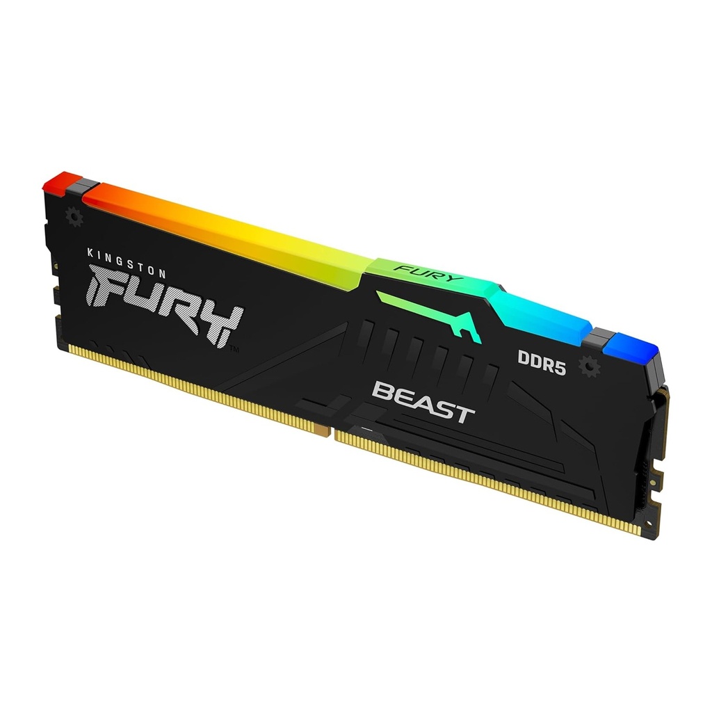Kingston Fury Beast RGB 32GB DDR5 6000MHz DDR5 CL30 Desktop Memory, AMD Expo | KF560C30BBEA-32
