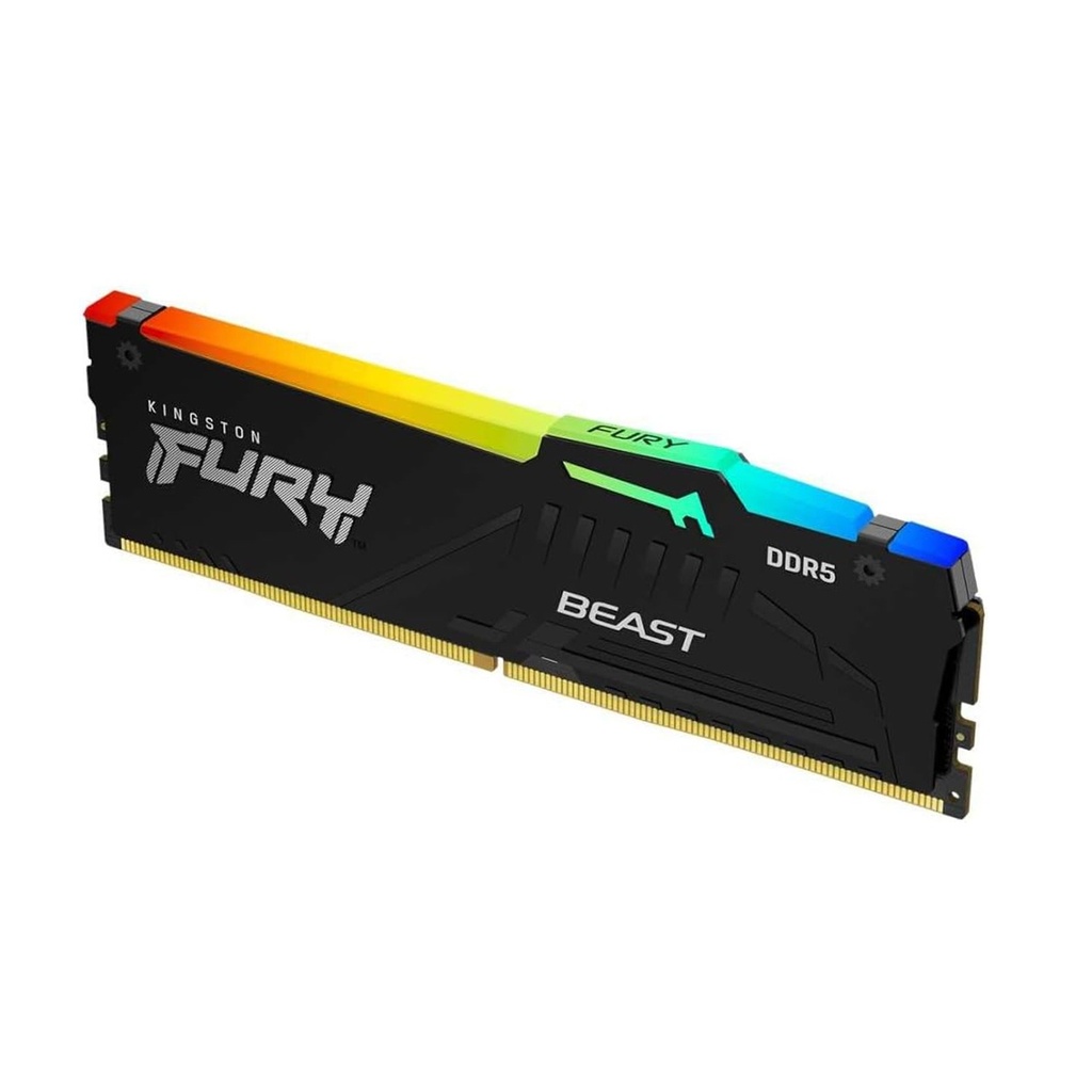 [NS032082] Kingston Fury Beast RGB 32GB DDR5 6000MT/s CL36 (AMD Expo & Intel XMP 3.0) Memory - Black