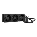 Asus ProArt LC 360 All-in-one CPU Liquid Cooler with illuminated System Status Meter and Three Matte Black Alphacool Apex Stealth Metal Power Fans