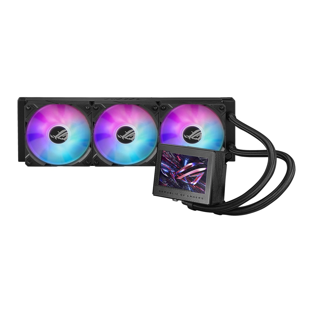 [NS027362] Asus ROG Ryujin III 360 ARGB Extreme Gen 2, 3.5" LCD, Magnetic Daisy-Chainable Fan, 360MM CPU Liquid Cooler - Black
