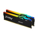 Kingston Fury Beast RGB 64GB (2x32GB) DDR5 6000MHz CL30 Memory Kit - Black | KF560C30BBAK2-64