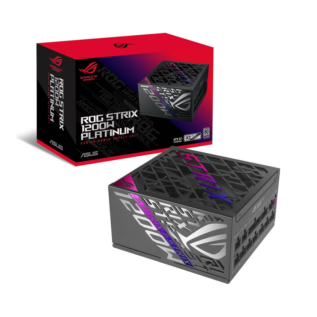 [NS028256] Asus Rog Strix 80PLUS PLATINUM ATX 3.1 Compatible 1200W Gaming Power Supply
