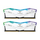 TeamGroup T-Force DELTA RGB 64GB (2x32GB) DDR5 6000MHz CL38 Memory Kit - White