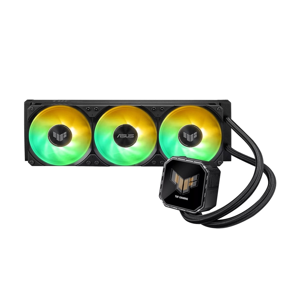 [NS030565] Asus Tuf Gaming LC III 360 ARGB LCD CPU Liquid Cooler - 2.8" LCD for Hardware Monitoring, Custom GIFs and MP4 Video Clips - Black | 90RC01A1-B0EAY0