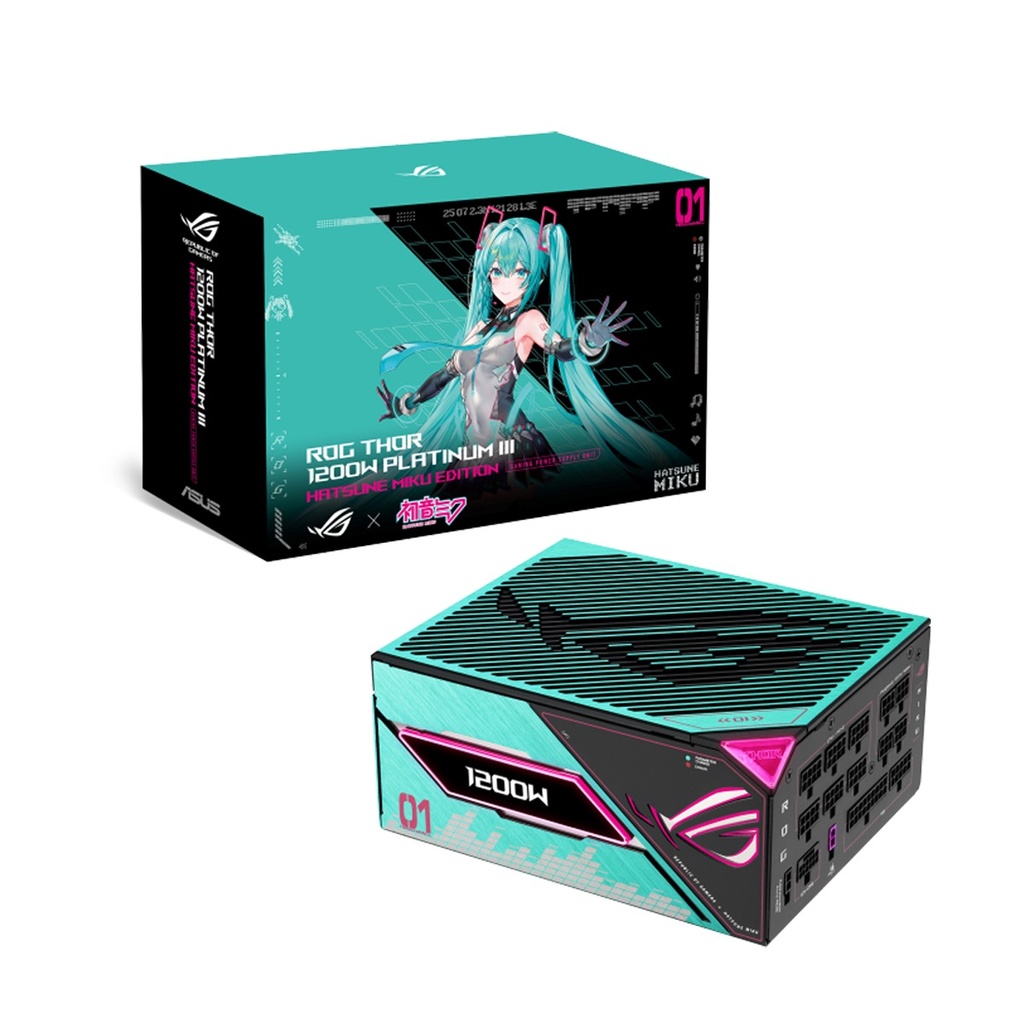 [NS031335] Asus Rog Thor Platinum III Fully Modular ATX 1200W Hatsune Miku Edition Power Supply