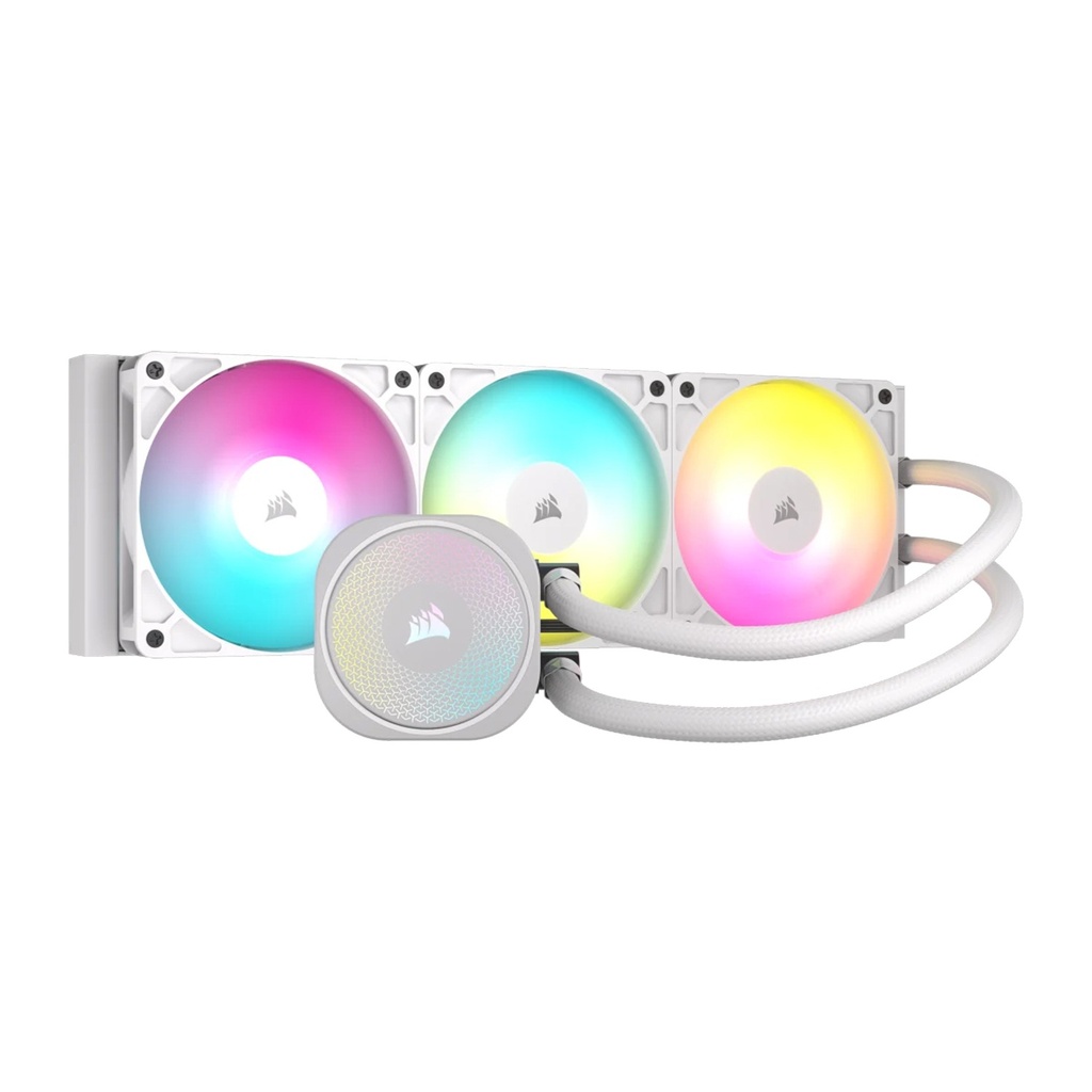 [NS028186] Corsair Nautilus 360 RS ARGB Performance 360mm Liquid CPU Cooler - White
