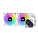 DarkFlash EXPLORE DO240 ARGB 240mm AIO Liquid CPU Cooler with Segment LCD Screen - White