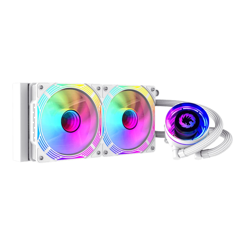 [NS026705] GameMax IceChill 240V 240MM ARGB CPU Liquid Cooler - White