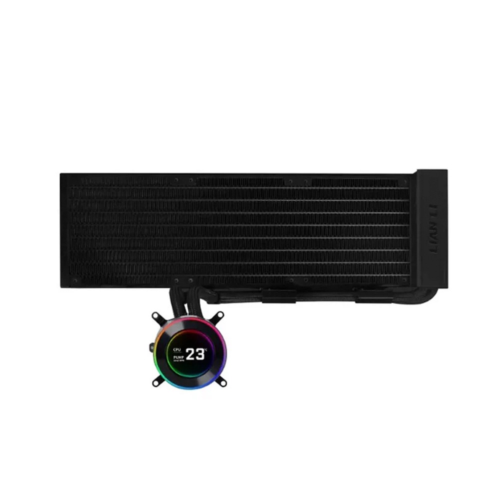 [NS030523] Lian Li Hydro-Shift II LCD-C 360mm Fanless CPU Cooler with 2.1" IPS LCD Screen - Black