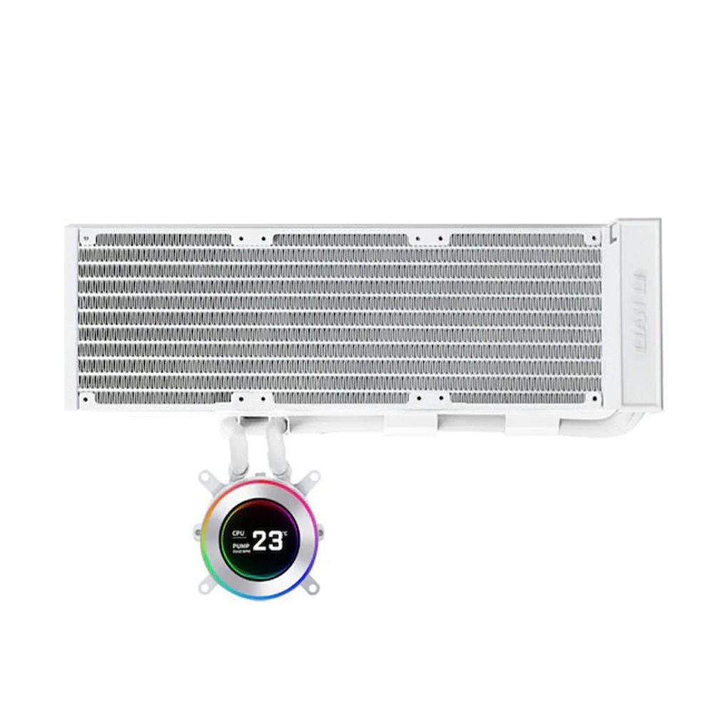 [NS030524] Lian Li Hydro-Shift II LCD-C 360mm Fanless CPU Cooler with 2.1" IPS LCD Screen - White