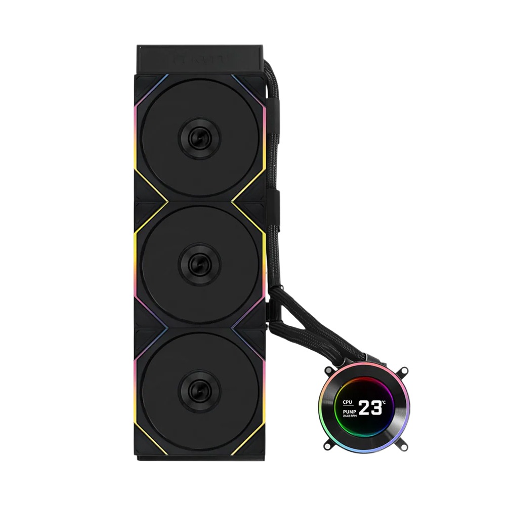 Lian Li Hydro-Shift II LCD-C 360TL Liquid CPU Cooler with TL Wireless Fans, 2.1" IPS LCD Screen - Black