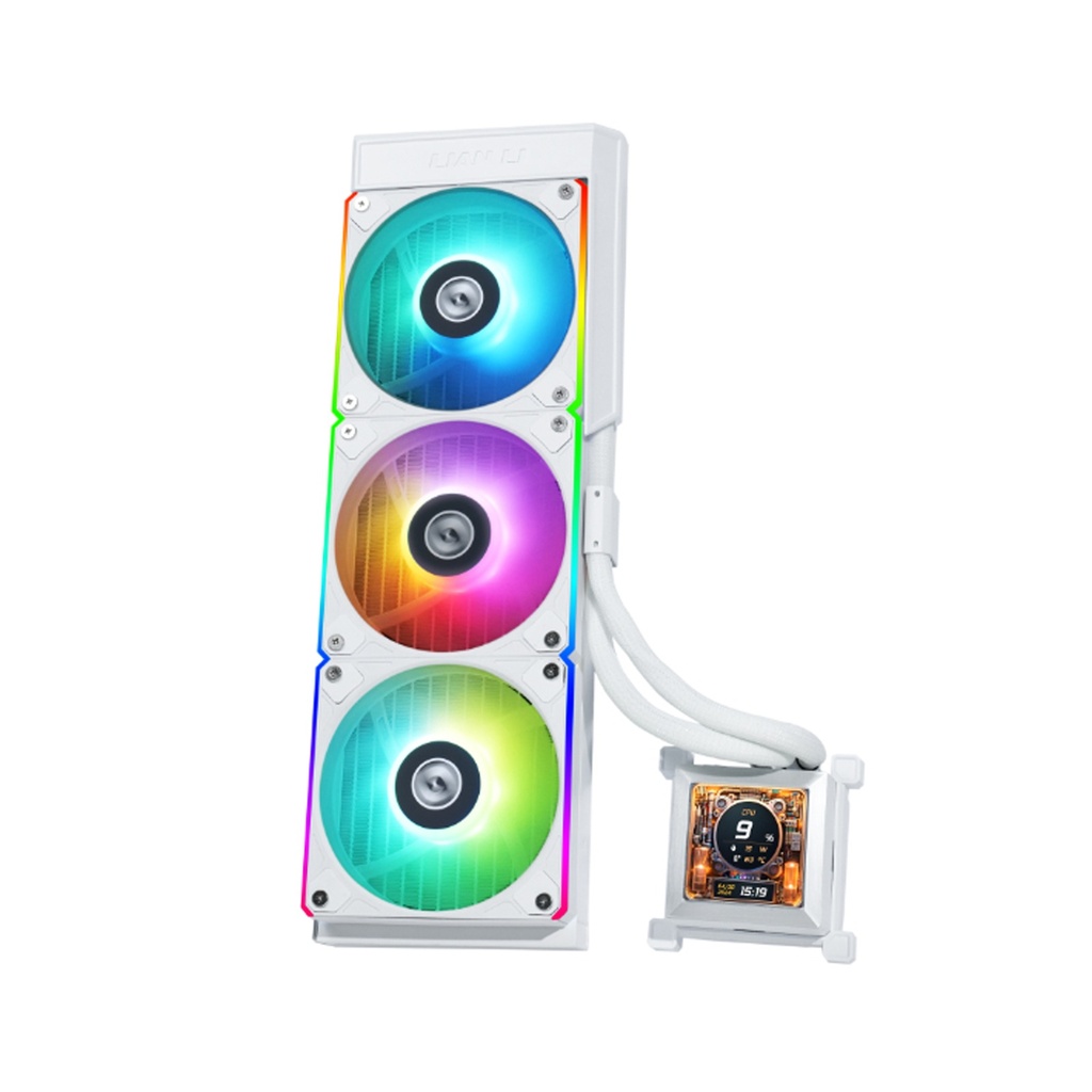 [NS028836] Lian Li HydroShift 360R LCD 360MM RGB CPU Liquid Cooler - White