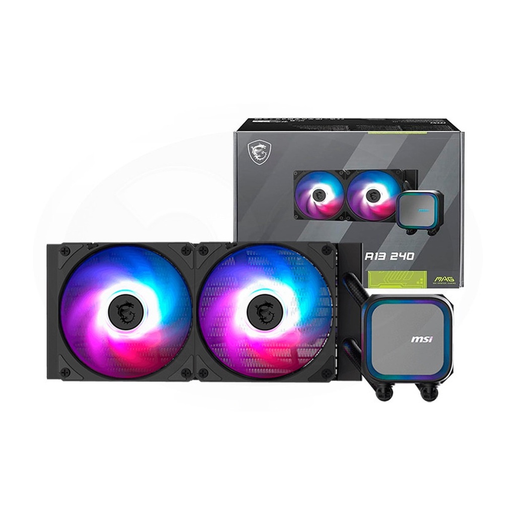 [NS032760] MSI MAG CoreLiquid A13 240MM ARGB CPU Liquid Cooler - Black