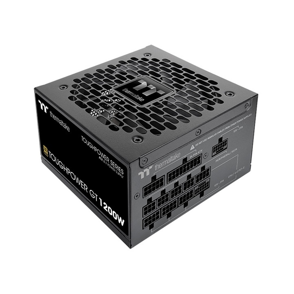 Thermaltake Toughpower GT 1200W Fully Modular Power Supply, 80 PLUS Gold PCIe Gen 5.1, ATX 3.1 Ready, Black | PS-TPT-1200FNFAGK-3