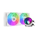 Redragon CCW-3011 ARGB 240mm Liquid CPU Cooler, 2x 120mm Fans with PWM Control - White