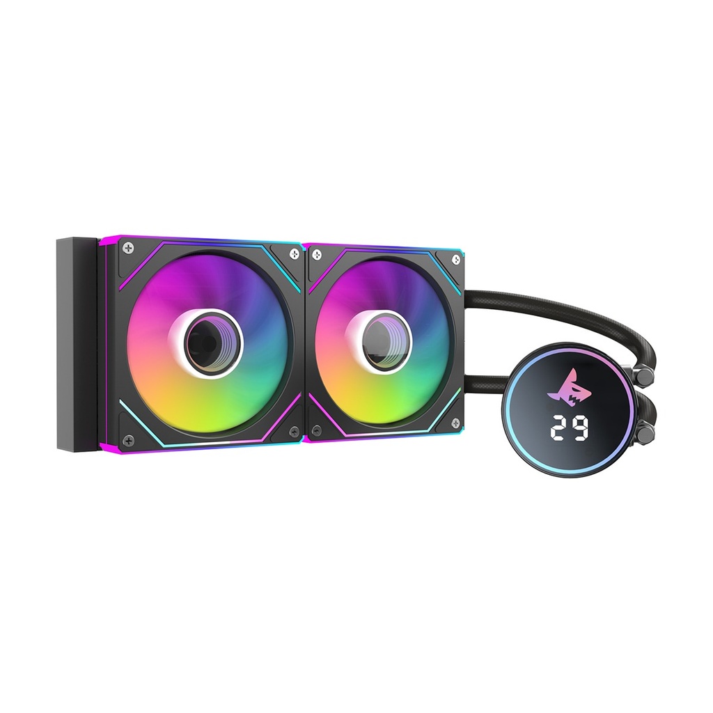 [NS032537] SharX Jaws J240DD 240mm ARGB Liquid CPU Cooler -Black