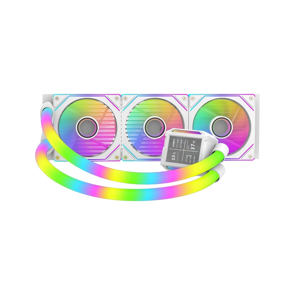 [NS032540] Sharx Profin P360LRT 360mm ARGB Liquid CPU Cooler - White