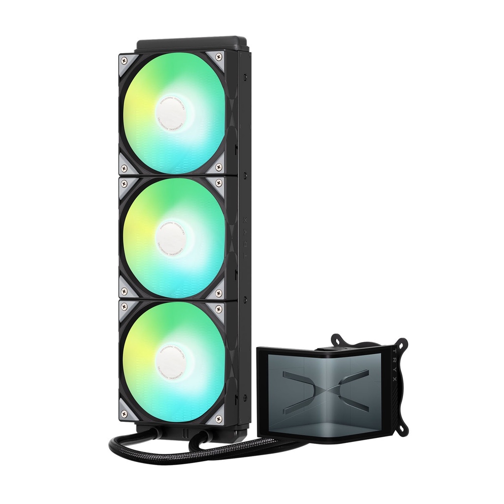 [NS029934] Tryx Panorama SE 360 ARGB 2K 6.5" 60Hz With Curved Amoled Display 360MM Liquid Cooler - Black