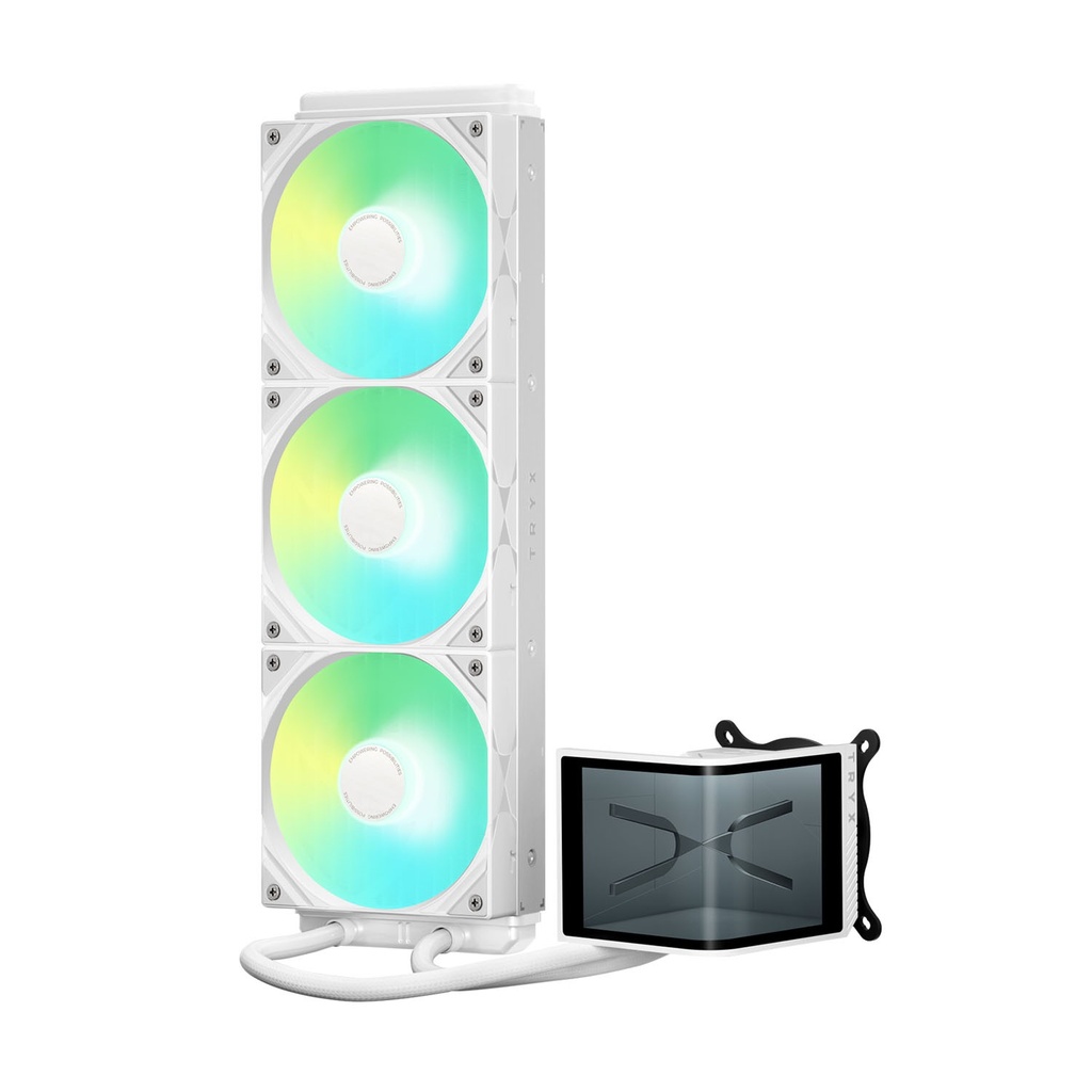 [NS029933] Tryx Panorama SE 360 ARGB 2K 6.5" 60Hz With Curved Amoled Display 360MM Liquid Cooler - White