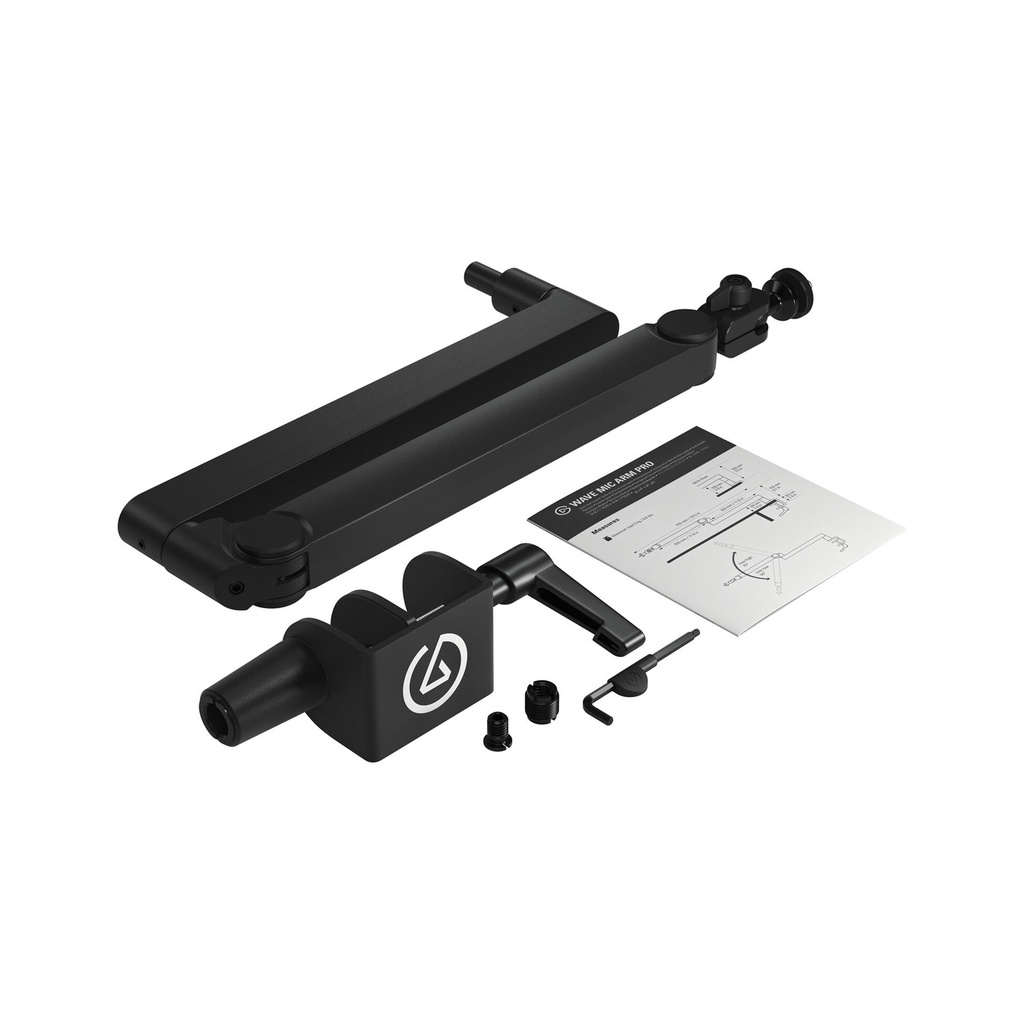 [NS027565] Elgato Wave Mic Arm Pro Adustable Gas Spring, Ball Head With 360 Rotation, Hidden Cable Channels - Black
