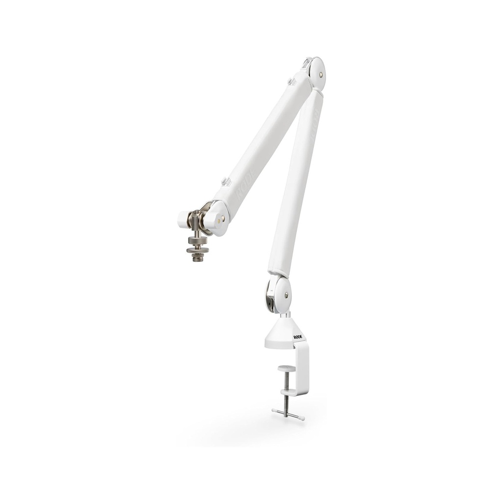 Rode PSA1+ Professional Studio Arm, Easy Positioning, Parallel Movement,Low-Noise Operation, Clamp Or Desk Insert - White