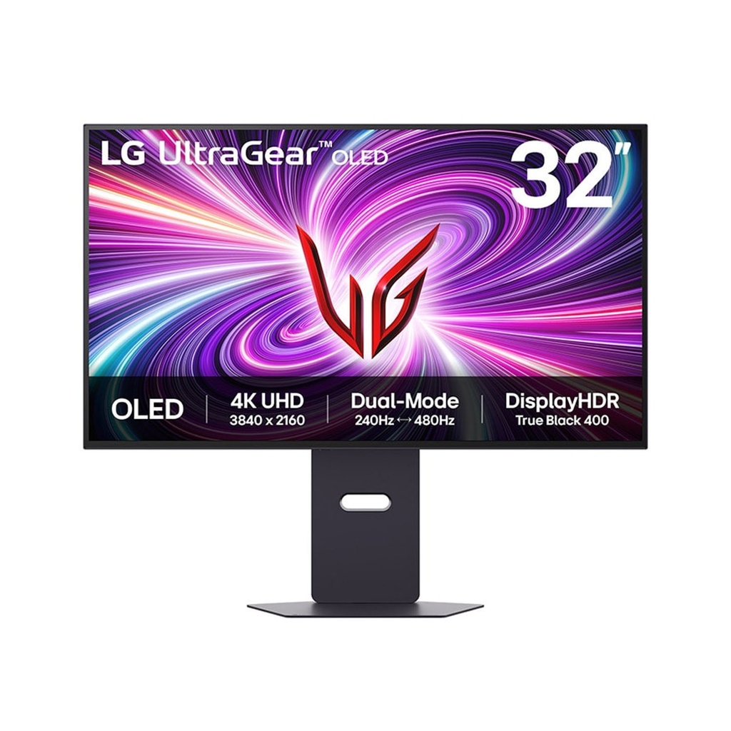 [NS029858] LG UltraGear 32" OLED Dual-Mode (4K 240Hz & FHD 480Hz) 0.03ms HDR, Height Adjustable HDMI 2.1 Gaming Monitor