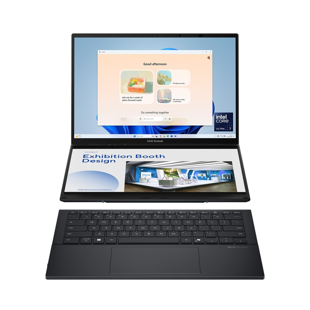 [NS032889] Asus Zenbook Duo UX8406CA-OLED7 Intel Core Ultra 7 255H 32GB RAM 1TB SSD Intel Arc Graphics 14.0" 3K OLED WQ+ Windows 11 Home-Inkwell Gray