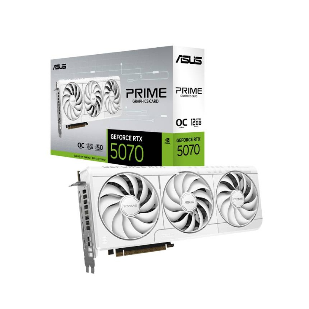[NS029685] ASUS Prime GeForce RTX 5070 12GB GDDR7 OC Edition PCIe 5.0 Graphic Card - White