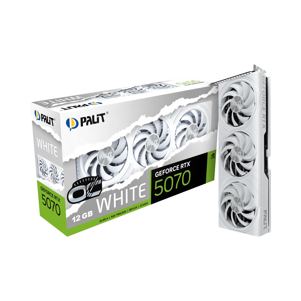 [NS033121] Palit Geforce RTX 5070 12GB GDDR7 OC Graphic Card -White