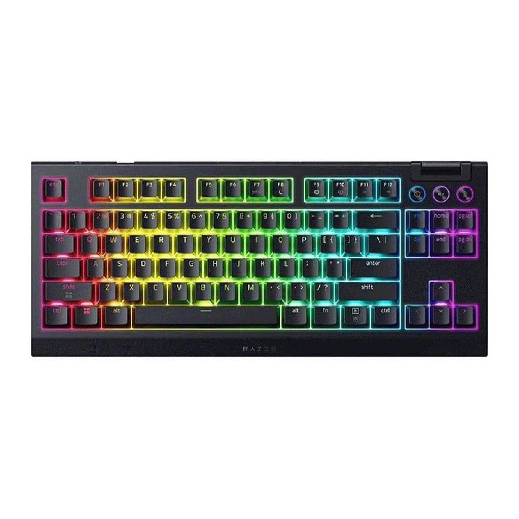 Razer BlackWidow V4 Tenkeyless HyperSpeed Wireless Hot-Swappable Gaming Keyboard, Upto 980Hr,Tactile & Quiet Switch - Black