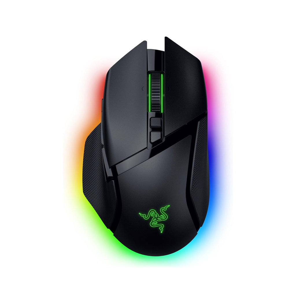 [NS026716] Razer Basilisk V3 Pro 35K Fully Customizable Wireless/ Bluetooth Wired Ergonomic Gaming Mouse, Focus Pro 35K Optical Gen-2 Sensor, Up to 210 Hrs on Bluetooth/145 Hrs on Wireless– Black