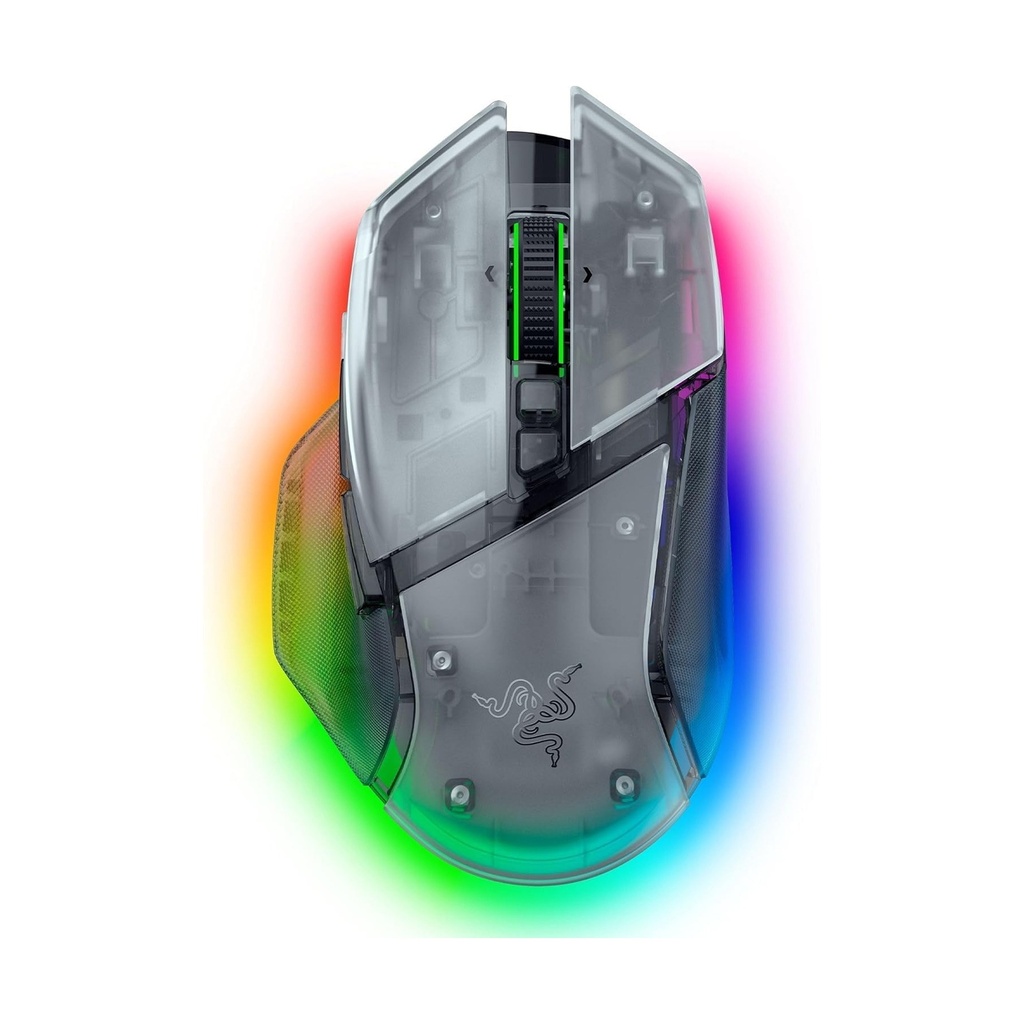 [NS032297] Razer Basilisk V3 Pro Phantom White – Wireless/BT/Wired 35K DPI Optical Sensor HyperSpeed RGB Gaming Mouse – Upto 210 Hrs Battery Life -| RZ01-05240400-R3G1