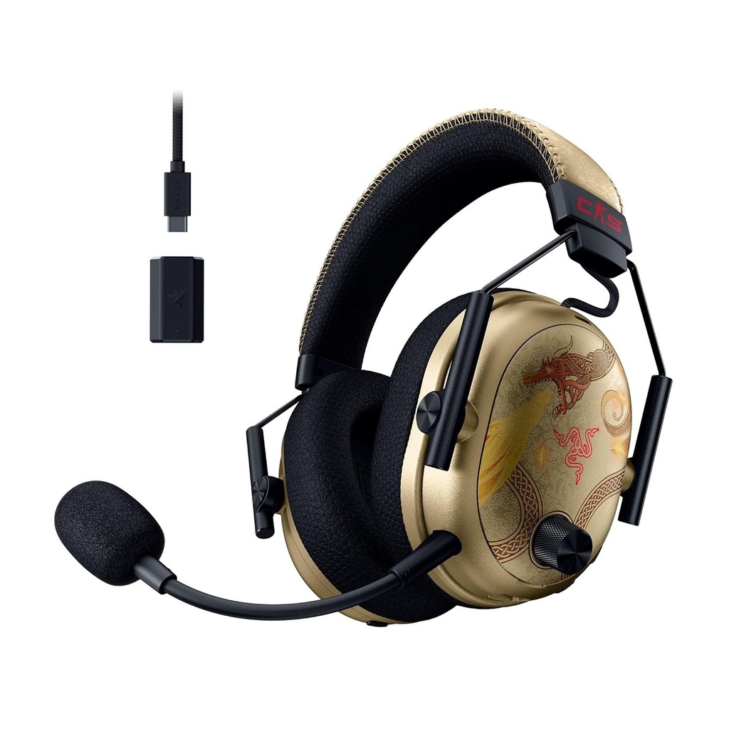 [NS031561] Razer BlackShark V3 Pro Wireless ANC Gaming Headset for PC: Full Band Mic, 50mm Drivers, 2.4 GHz, Bluetooth, USB, 3.5mm, Works with Mac, PS5, Nintendo Switch, Smartphone - Counter-Strike 2 Edition | RZ04-05400800-R3M1