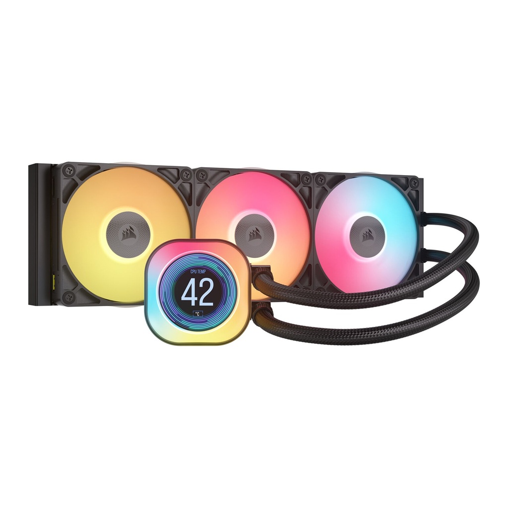 [NS028199] Corsair iCUE Link Titan 360 RX LCD RGB Extreme Performance 360mm Liquid CPU Cooler - Black
