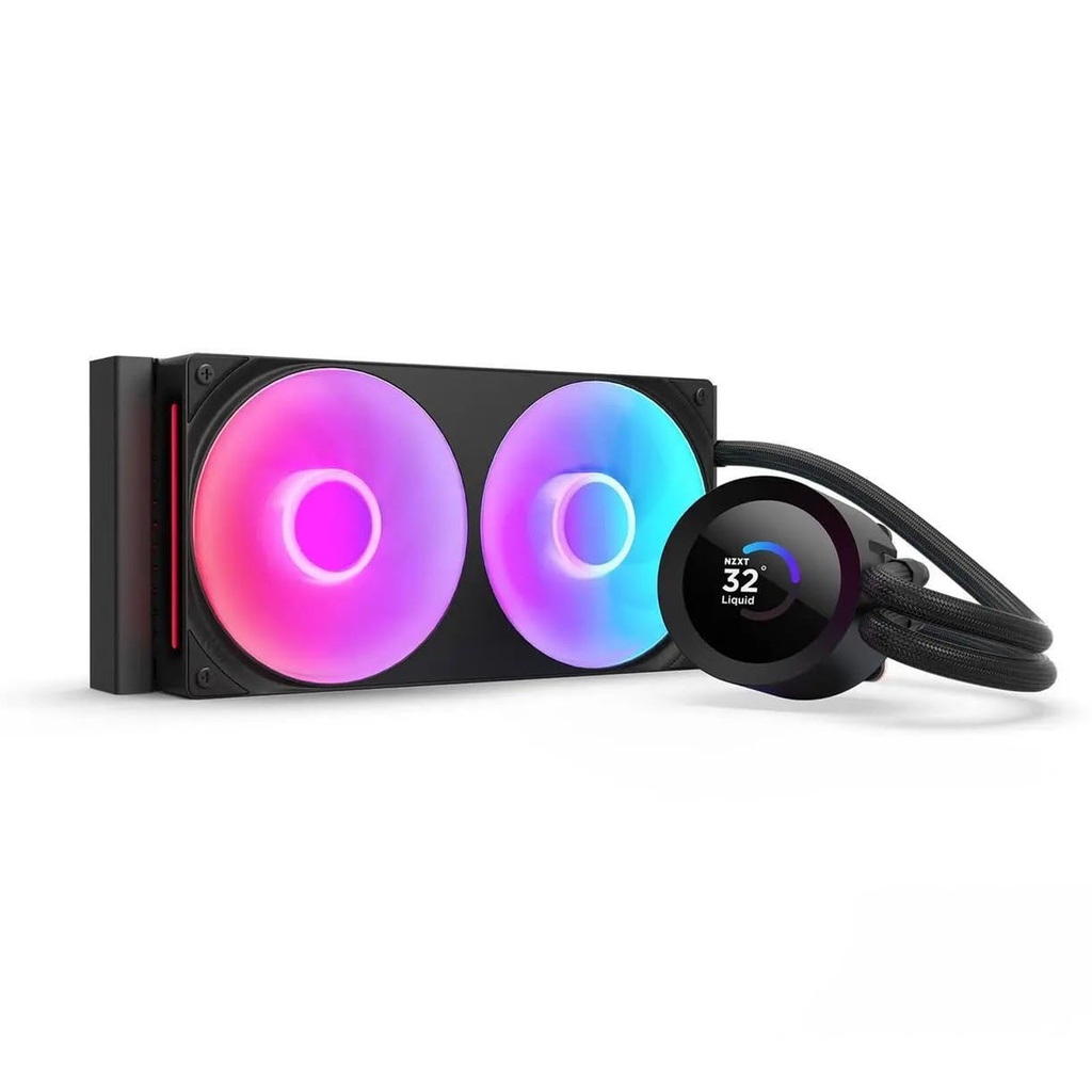 NZXT Kraken Plus 240 RGB 240mm Liquid Cooler With 1.54" LCD Display - Black