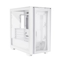 Asus A21 Micro ATX Tempered Glass Side Panel Case Without Fan - White