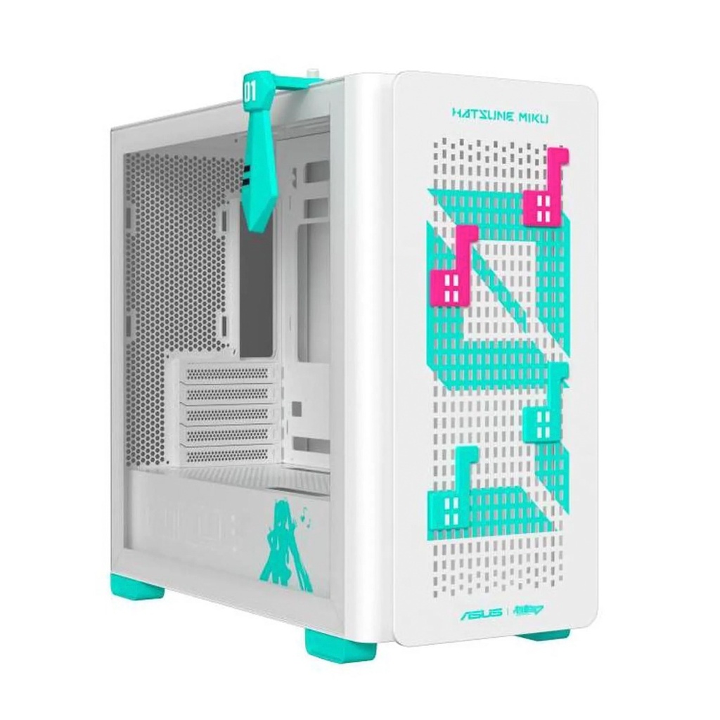 [NS032817] Asus A23 Hatsune Miku Edition mATX Gaming Case -Whte (No Fans Included)