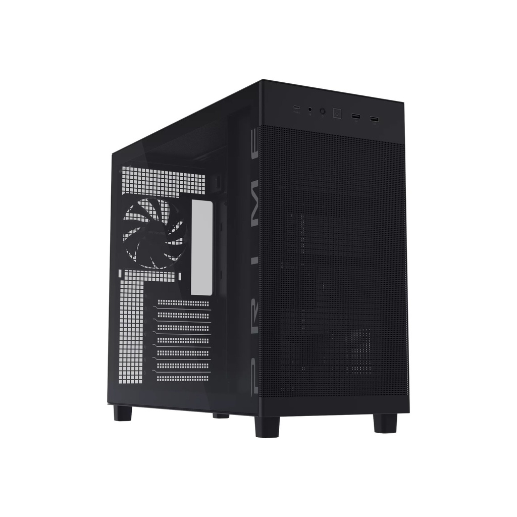 [NS031382] Asus Prime AP303 Mid Tower Mesh Steel Tempered Glass ABS Plastic Case With 1 Fans - Black