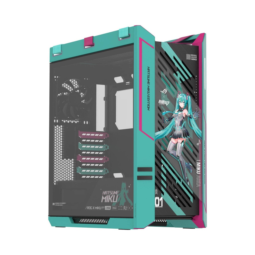 Asus ROG Strix Helios II Hatsune Miku Edition E-ATX Mid Tower Gaming Case (4 Fans Included)