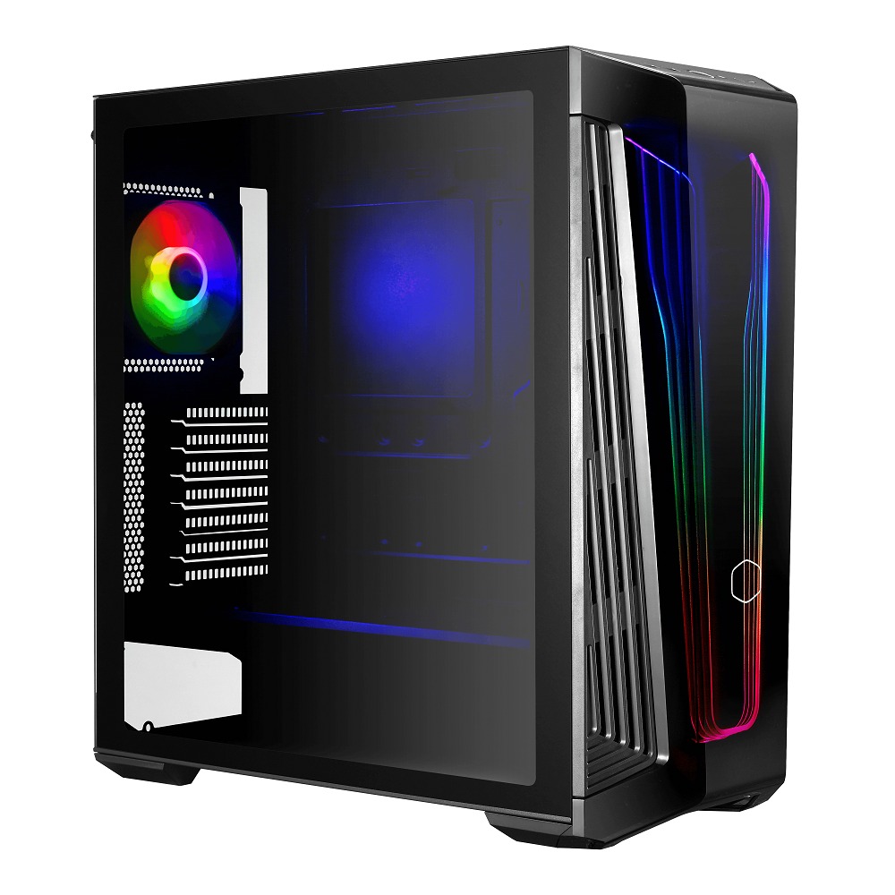 [NS007025] Cooler Master MasterBox 540 Mid-Tower ARGB Ether Front Panel Removable Top Panel Tempered Glass Front Dark Mirror Panel with Case - Black