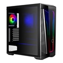 Cooler Master MasterBox 540 Mid-Tower ARGB Ether Front Panel Removable Top Panel Tempered Glass Front Dark Mirror Panel with Case - Black