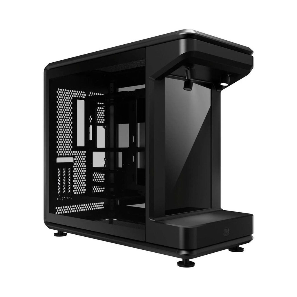 Cooler Master MasterFrame 360 Stage LCD ATX Mid-Tower Right & Left Panel Tempered Glass Case - Black