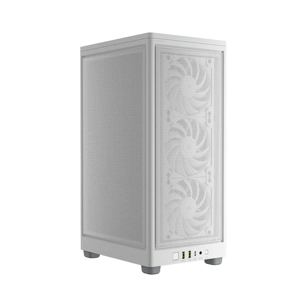 [NS029365] Corsair 2000D AIRFLOW Mini-ITX PC Case, Optimal Airflow Design, Mesh on All Sides, Up to 360mm Radiator - White