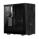 Corsair 275R Airflow Mid-Tower Slatted Front Panel Tempered Glass Side Panel Case with 2+1 Fan - Black