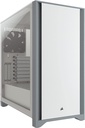 Corsair 4000D Mid Tower Steel Plastic Side Tempered Glass Panel Case with 2 Fan - White